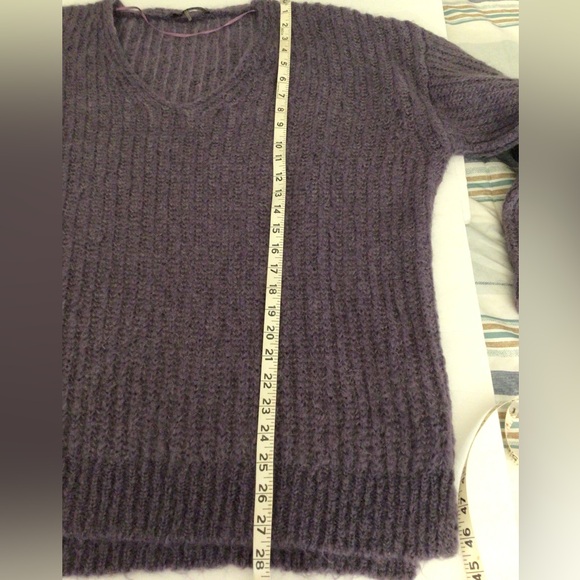Luisa Cerano Mohair blend  oversized sweater Sz 16 Purple Casual Quiet Luxury - Picture 9 of 9